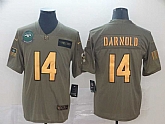 Nike Jets 14 Sam Darnold 2019 Olive Gold Salute To Service Limited Jersey,baseball caps,new era cap wholesale,wholesale hats